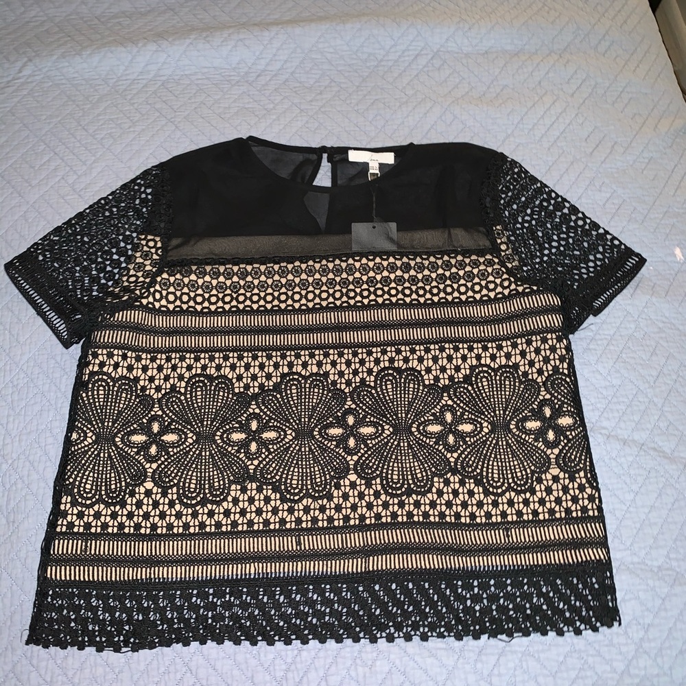 Black and Tan blouse